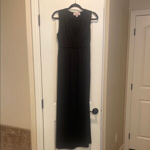 Philosophy Black Sleeveless Cowl Neck Maxi Gown